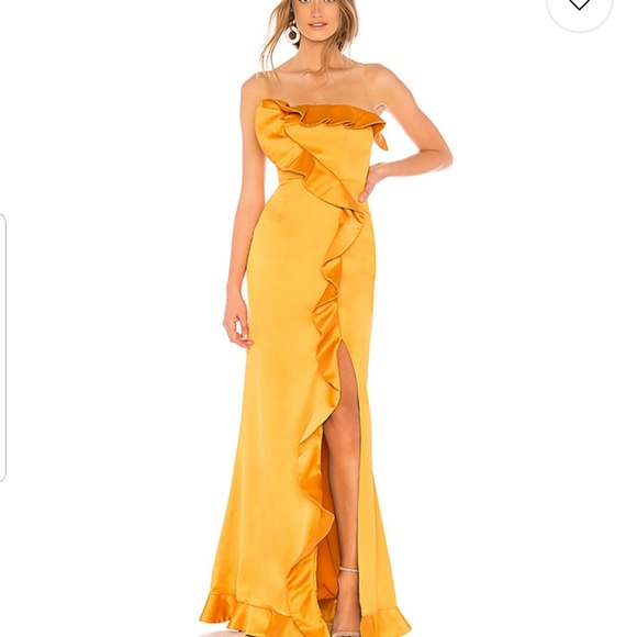 Revolve Embellished Satin Gown - Picture 2 of 7